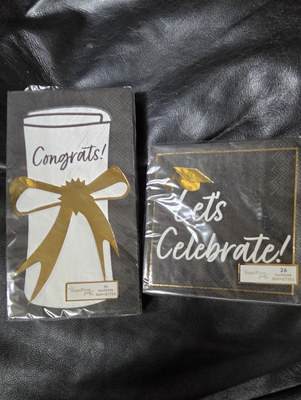 American Greetings Black&Gold 'Congrats Grad' Centerpiece 8.5" & 2napkin Sets - Picture 9 of 11